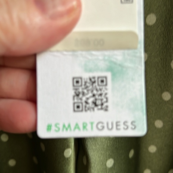 GUESS Adriana Wrap Skirt Size M Fluid Pleated A-line Fit Polka Dots & Ruffle - Picture 11 of 11